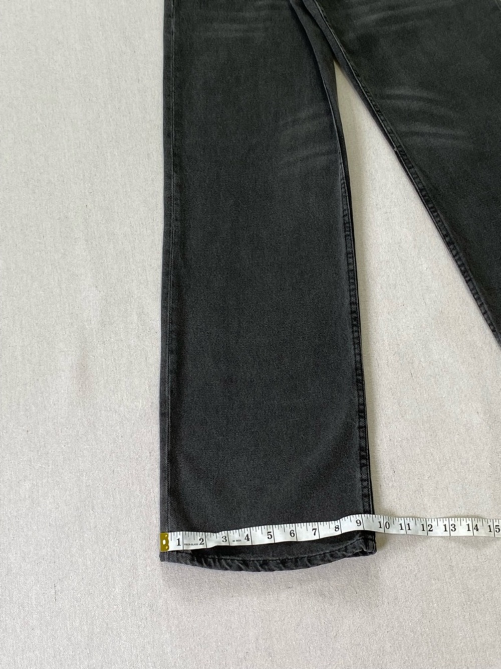 Motel Rocks Low Rise Parallel Jeans In Washed Black Grey - Picture 9 of 15